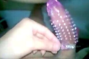 Long nails Redhead with Condom at Country